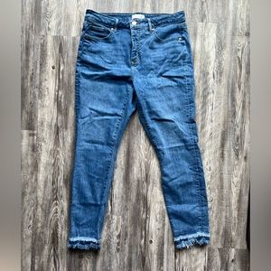 Loft light/medium wash with double fringe bottom